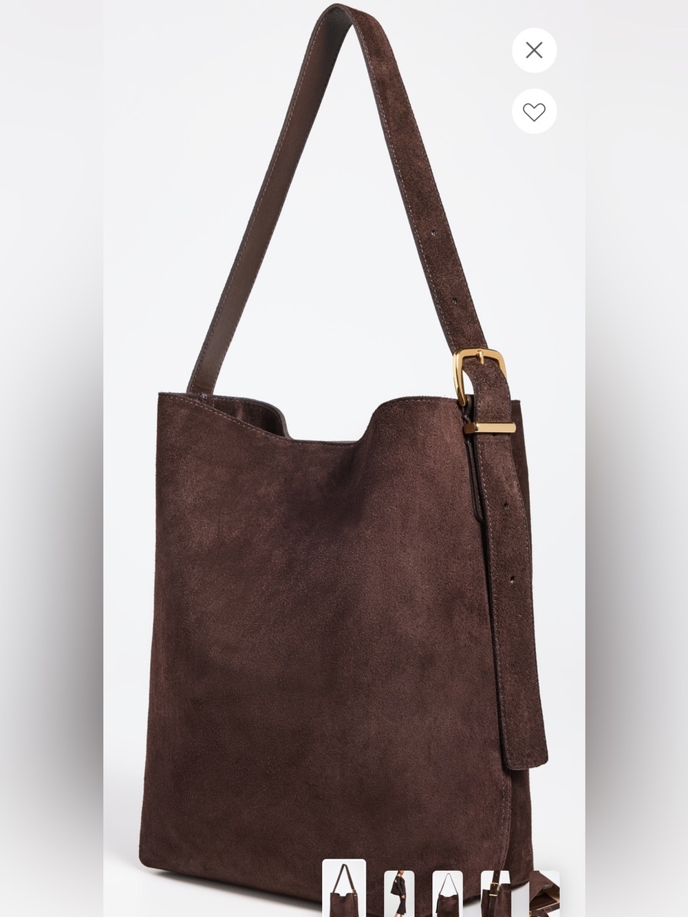 Madewell Classic Brown Suede Shoulder Tote